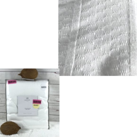 DOCOFIL Bedding Docofil Portugal Pure White Textured Cottonknitted